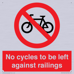 PA13152: No cycles to be left against railings