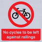 PA13152: No cycles to be left against railings