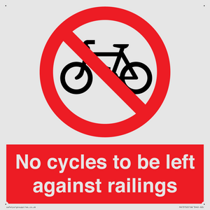 PA13152: No cycles to be left against railings