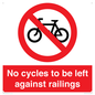 PA13152: No cycles to be left against railings