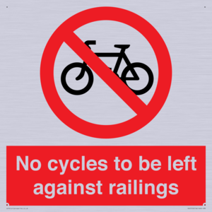 PA13152: No cycles to be left against railings