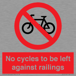 PA13152: No cycles to be left against railings