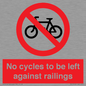 PA13152: No cycles to be left against railings