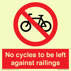 PA13152: No cycles to be left against railings