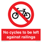 PA13152: No cycles to be left against railings