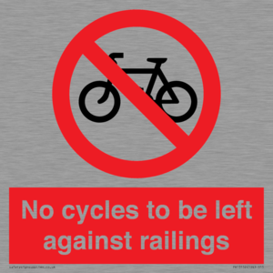 PA13152: No cycles to be left against railings