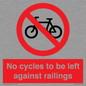 PA13152: No cycles to be left against railings