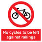 PA13152: No cycles to be left against railings