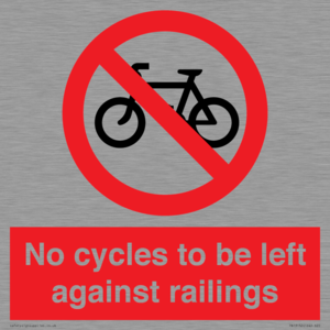 PA13152: No cycles to be left against railings