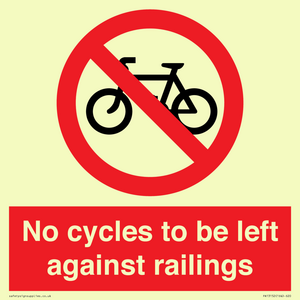 PA13152: No cycles to be left against railings