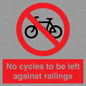 PA13152: No cycles to be left against railings