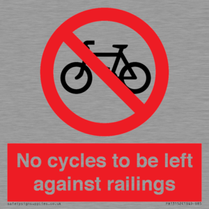 PA13152: No cycles to be left against railings