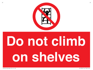 PA13365: Do not climb on shelves