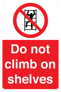 PA13365: Do not climb on shelves