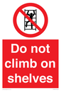 PA13365: Do not climb on shelves