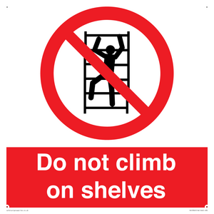 PA13365: Do not climb on shelves
