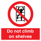 PA13365: Do not climb on shelves