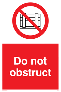 PA1354: Do not obstruct