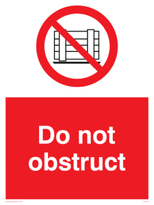 PA1354: Do not obstruct