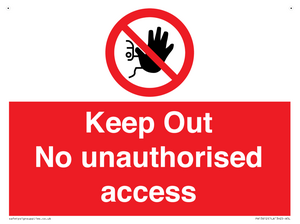 PA13612: Keep Out No unauthorised access