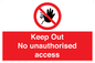 PA13612: Keep Out No unauthorised access