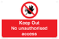 PA13612: Keep Out No unauthorised access