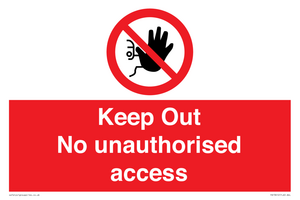 PA13612: Keep Out No unauthorised access