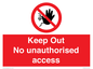PA13612: Keep Out No unauthorised access