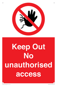 PA13612: Keep Out No unauthorised access