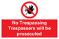 PA14083: No Trespassing Trespassers will be prosecuted