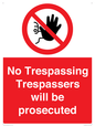 PA14083: No Trespassing Trespassers will be prosecuted