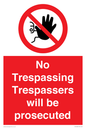 PA14083: No Trespassing Trespassers will be prosecuted