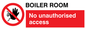 PA1441: Boiler room. No unauthorised access