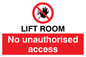 PA1442: Lift room. No unauthorised access