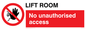 PA1442: Lift room. No unauthorised access