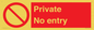 PA1477: Private No Entry