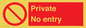 PA1477: Private No Entry
