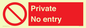 PA1477: Private No Entry