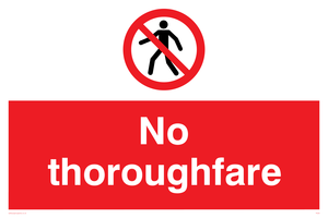 PA29: no thoroughfare - safety sign