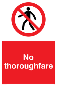 PA29: no thoroughfare - safety sign