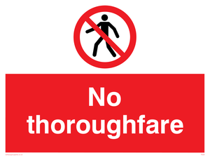 PA29: no thoroughfare - safety sign