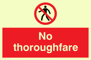 PA29: no thoroughfare - safety sign