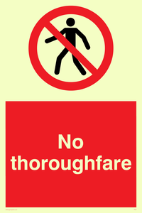 PA29: no thoroughfare - safety sign