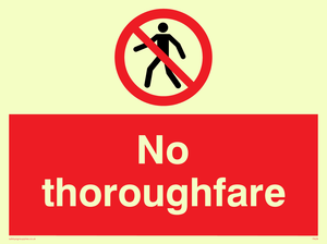PA29: no thoroughfare - safety sign