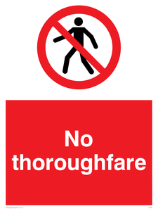 PA29: no thoroughfare - safety sign