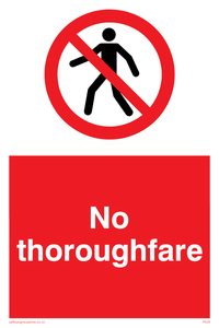 PA29: no thoroughfare - safety sign