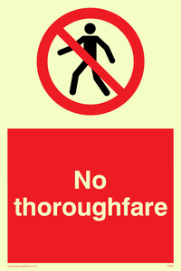 PA29: no thoroughfare - safety sign