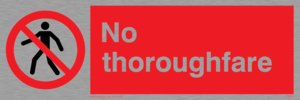PA29: no thoroughfare - safety sign