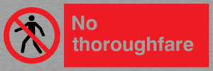 PA29: no thoroughfare - safety sign