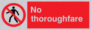 PA29: no thoroughfare - safety sign